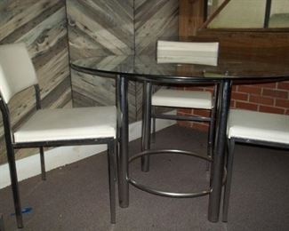 vintage chrome & glass