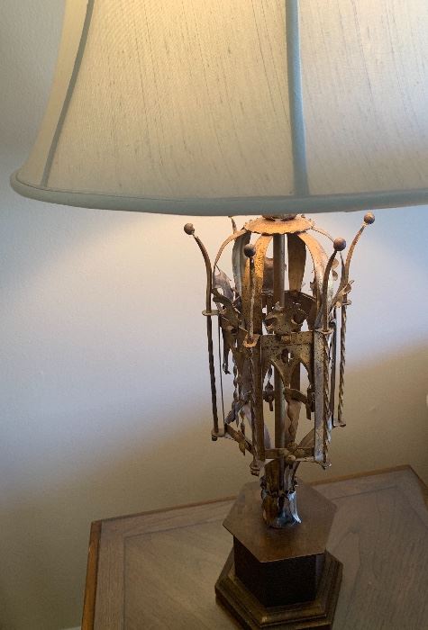 Rare Mid-Century Modern Fredrick Cooper Italian Gilt Lamps