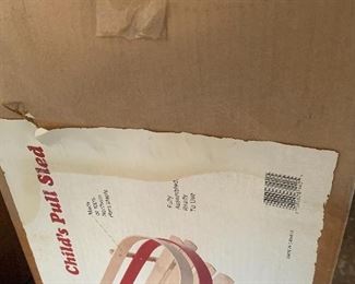Never Used Child’s Sled