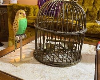 heavy brass bird cage,  tweety the bird
