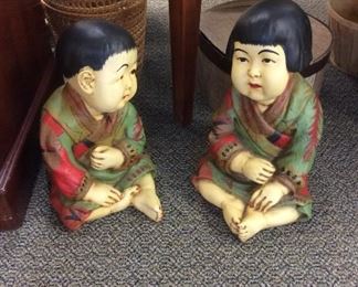 Vintage Chinese Children Statues 