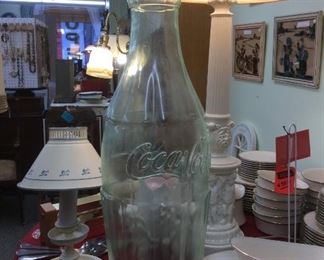 1960's Tall Coca-Cola Classic Green Bottle Bank