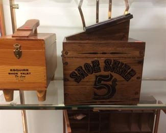 Wooden Shoe Shine Boxes  