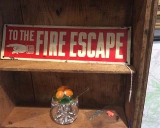 Original Fire Escape Sign 