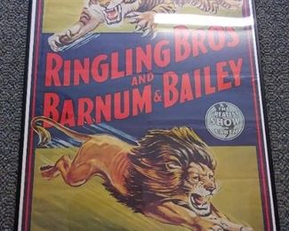 Vintage Ringling Bros & Barnum Bailey Circus Poster  36" X 24"