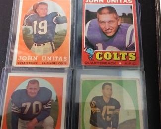 Vintage Football Cards Bart Star , Johnny Unitas , Art Donovan