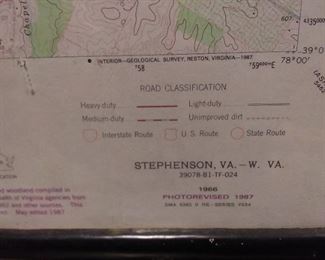 Stephenson, Va.  Framed Map