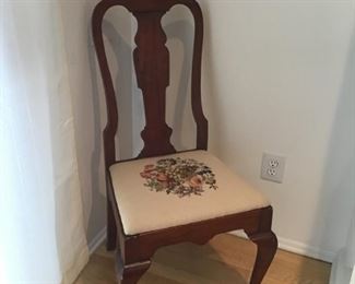 4 needlepoint chairs 