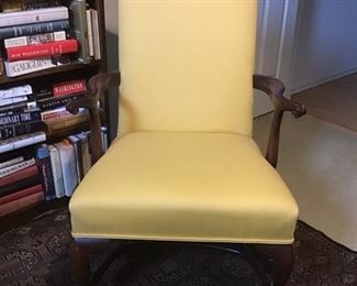 Pair of upholstered chairs probably Baker