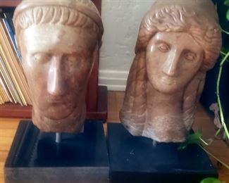 Full.size Marble sculptures of Roman heads but it now $500