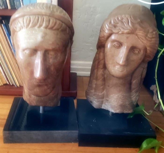 Full.size Marble sculptures of Roman heads but it now $500