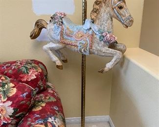 Hand painted decor carousel horse