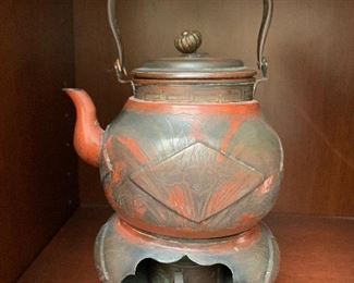 Antique Chinese teapot  & burner