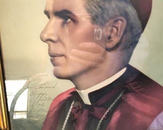 Bishop Fulton Sheen signed picture