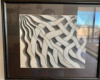 $200 - Joanne Dvorsky (Maryland, contemporary) framed mixed media - 18"H x 21.75"H