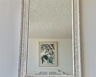$80 - Lexington wicker and wood mirror.  44"H x 29"W