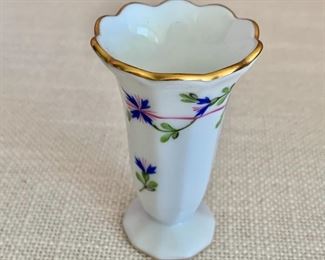 $40 - Herend “Blue Garland” hand painted bud vase.  2.5"H x 1"D