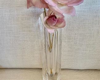 $20 - Hexagon shaped glass bud vase.  9.5"H