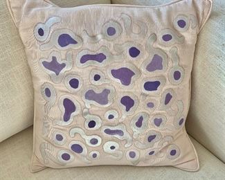$40 - Polyfilled hand painted/signed pillow.  14"H x 14"W