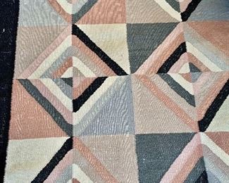 $650 - Geometric hand made rug.  11'4" x 8'4"