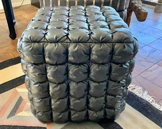 $140 - Dreamweaver square "poof" ottoman.  19"H x 19"W x 19"D