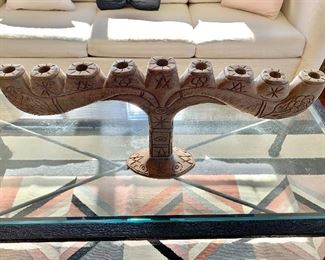 $50 Wooden menorah 13.5”H x 27”W x 4.5” D