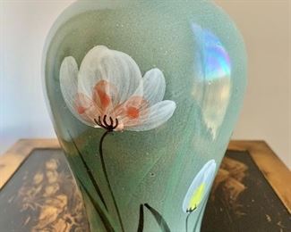 $28 -Painted decorative vase. 7”H x 5”W