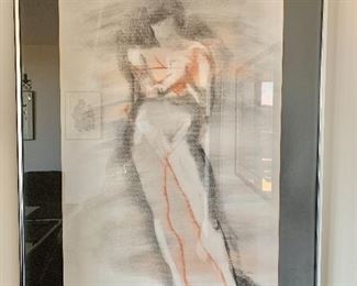 $300 - Signed charcoal - D Randals - 30”H x 22”W