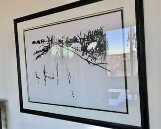 $495 - Lyndia Terre (Canadian, contemporary) “Caledon Trailway: Hidden Farm”. Artist proof. 31”H x 39”W