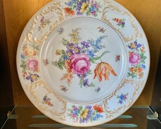 $24 - R.T. Bavaria Tirschenreuth (No. 4326) Dresden cabinet plate.  10"D