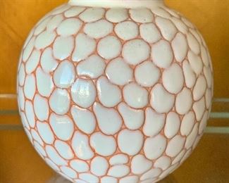 $30 - Handmade ceramic vase. Hegge, Norway (as is; small chip on rim). 3.75"H x 3.5"D