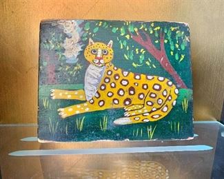 $20 - Painted wood plaque. 5.5"H x 7"W