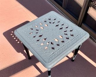 $45 - Outdoor Lifestyle cast aluminum side table.  18"H x 18"W x 18"D