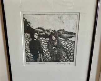 $90 - Laura Chassy  '73 (Maryland, contemporary) "Carmel".  (8/50) 11.25"H x 10.25"W