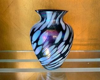 $50 - Small blown vase.  3.75"H x 2.5"D