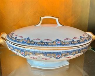 $50 - Limoges covered casserole.  4.5"H x 9.5"W x (casserole dish 8"D)