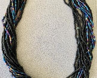 $15 - Vintage multistrand beaded necklace; 17”