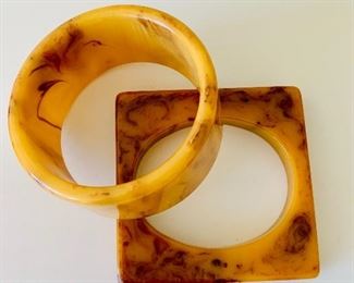 $38 - Two vintage bangle bracelets