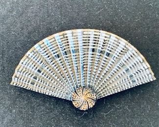 $20 Vintage resin fan pin; signed