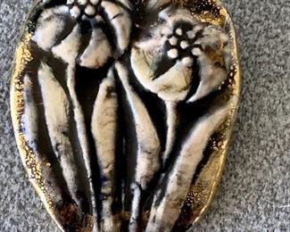 $15 - Ceramic pin; approx 2” H x 1” W