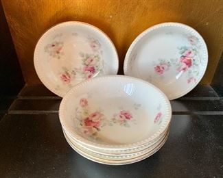 $30 - Set of 6 Koeningszelt Silesia (Germany) porcelain butter pats; approx 4” diameter