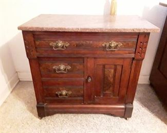 Antique marble topped commode/Night stand.  $300.00 OBO