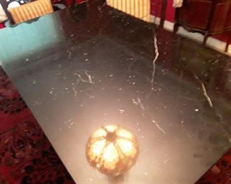 Black Marble top on dining room table