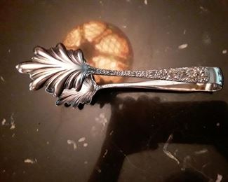 Antique sterling silver Ice tongs