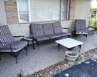 Vintage 5 Piece wrought iron set  
