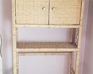 Wicker Shelving Unit