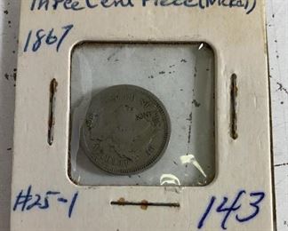 3 cent coin 1867