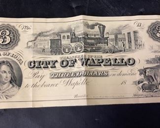 city of wapello money