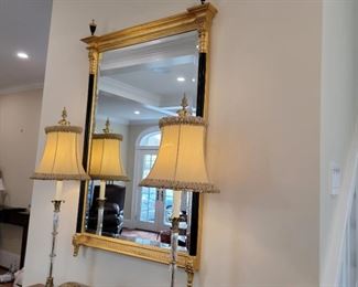 mirror: 48 x 29, lamps: 37"h