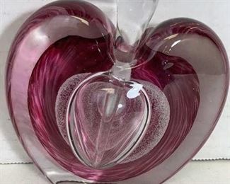 Murano glass heart perfume dauber 